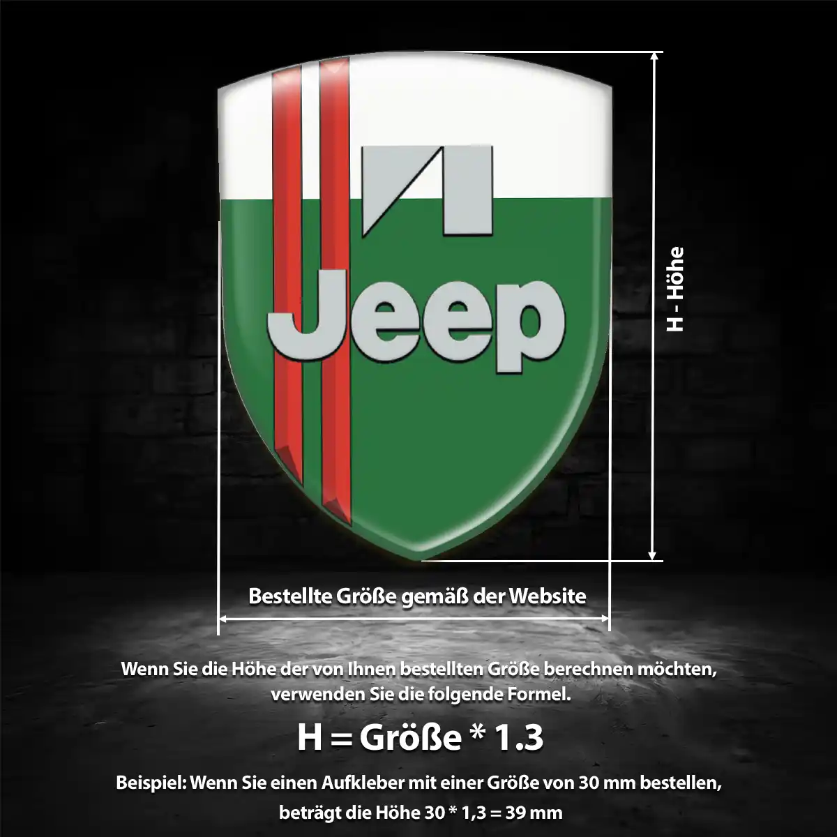 Jeep 3D Gel Aufkleber Auto Modernes Design
