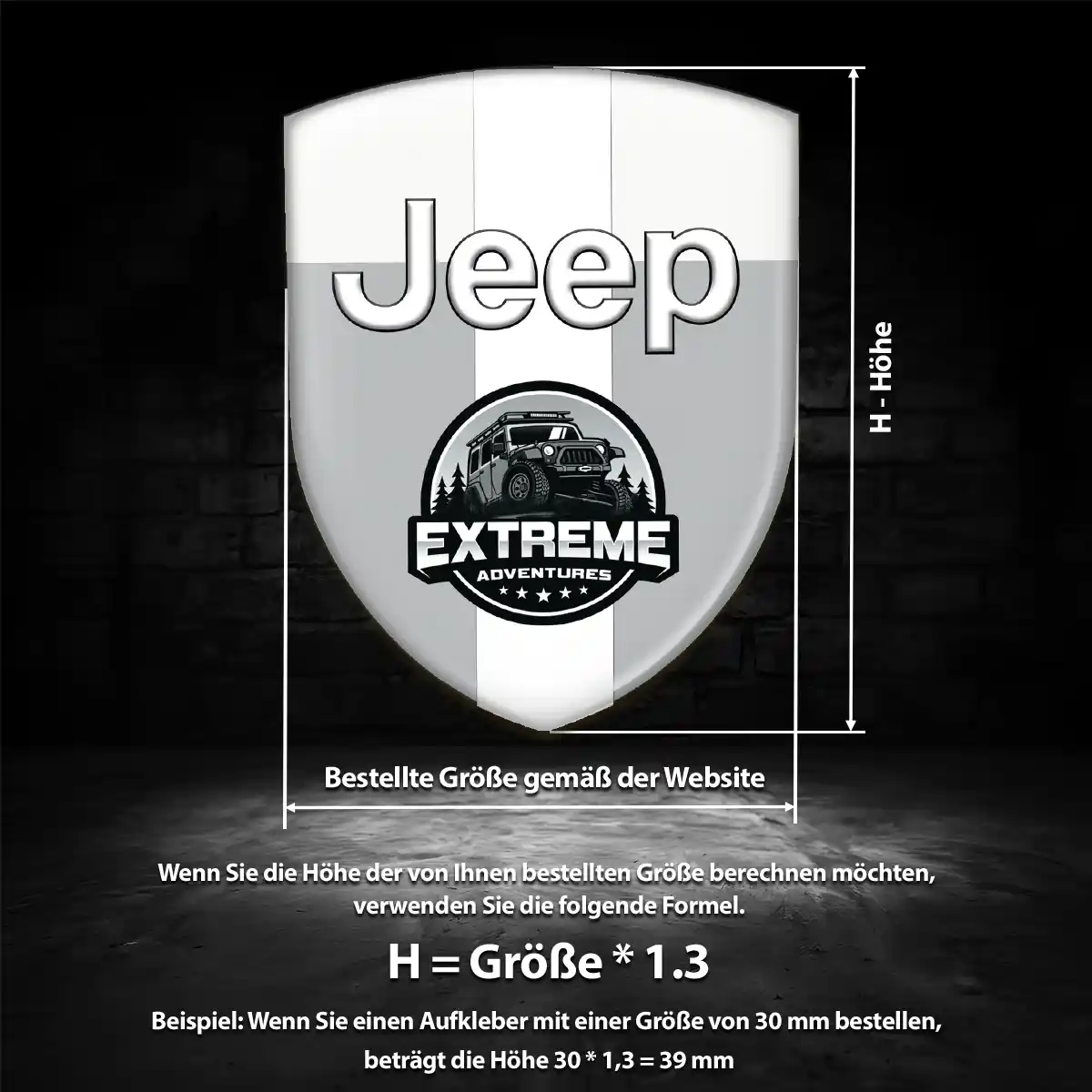 Jeep 3D Gel Aufkleber Auto Premium-Edition