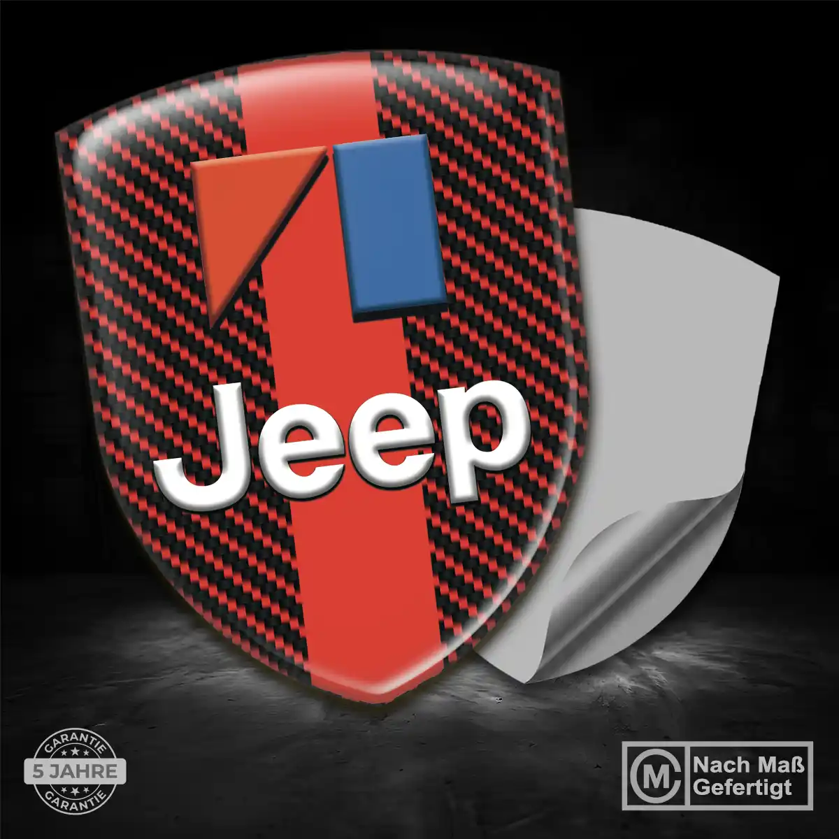 Jeep 3D Gel Aufkleber Elegantes Design