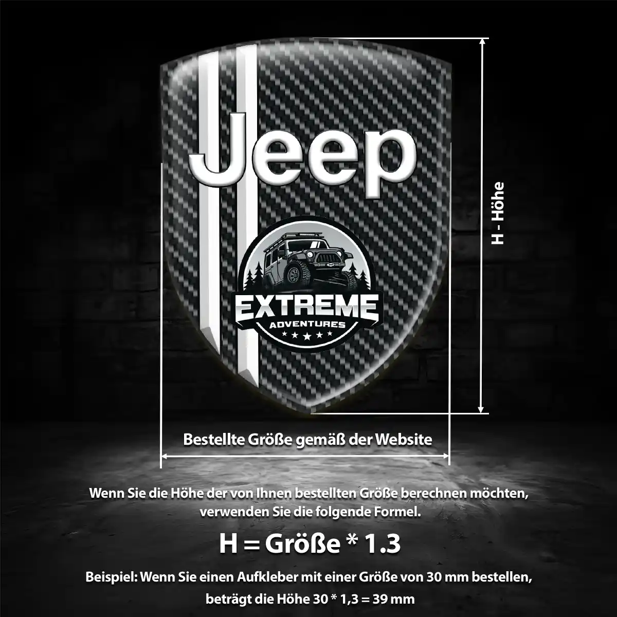 Jeep 3D Gel Aufkleber Emblem Ausdrucksstarkes Design