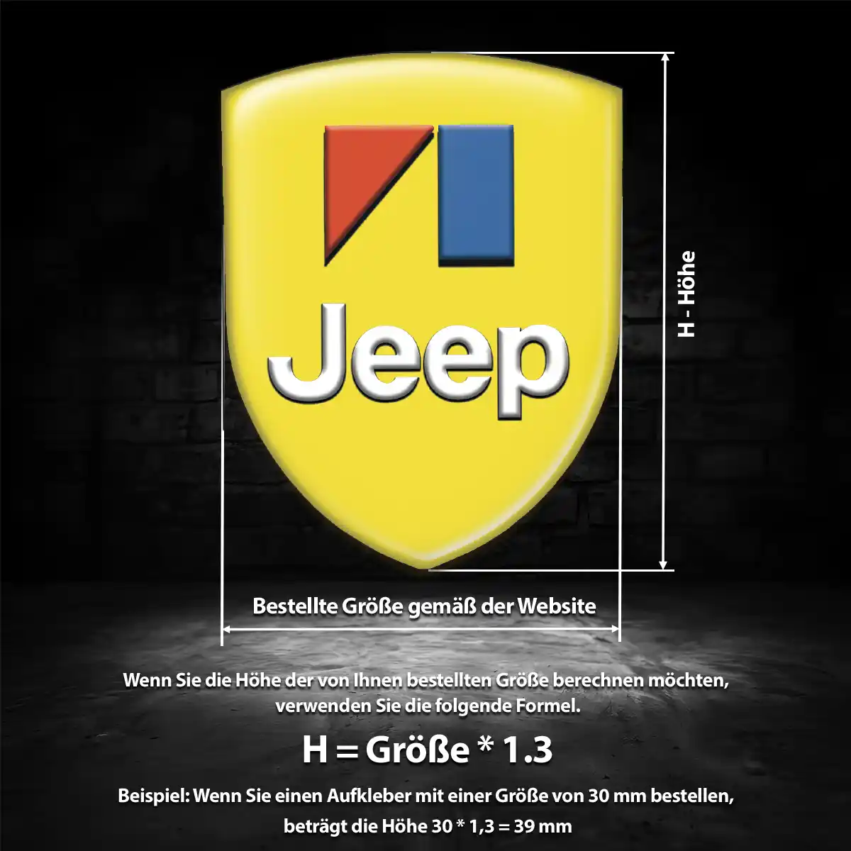 Jeep 3D Gel Aufkleber Emblem Auto Edles Design
