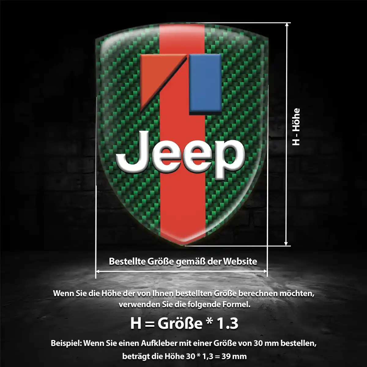 Jeep 3D Gel Aufkleber Emblem Auto Elegantes Design