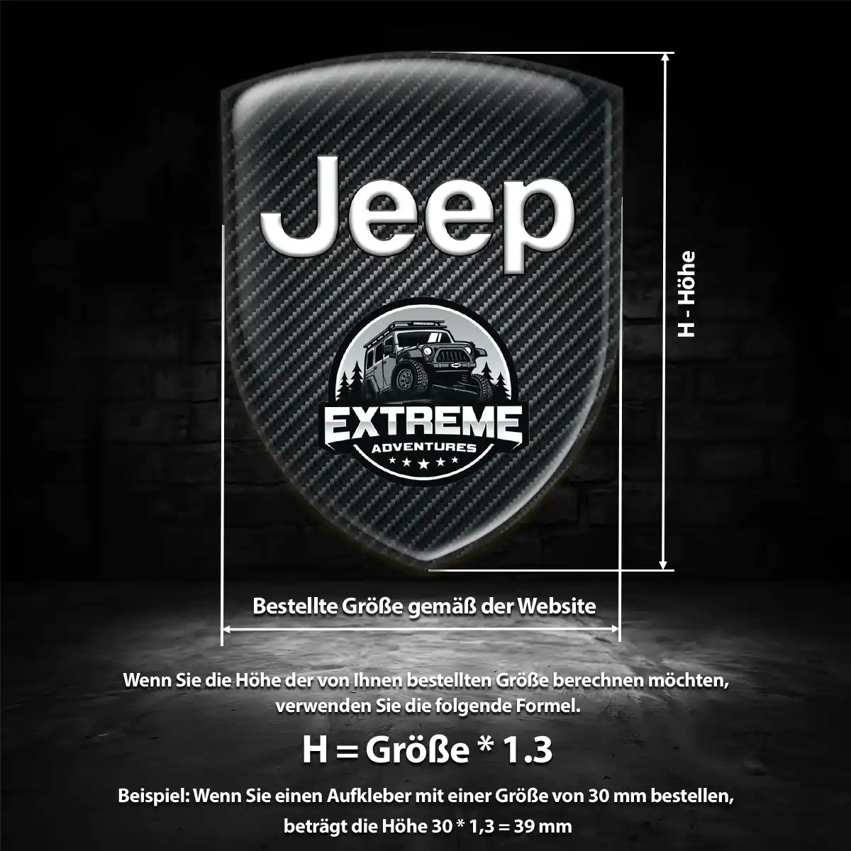 Jeep 3D Gel Aufkleber Emblem Auto Hochwertiges Harz