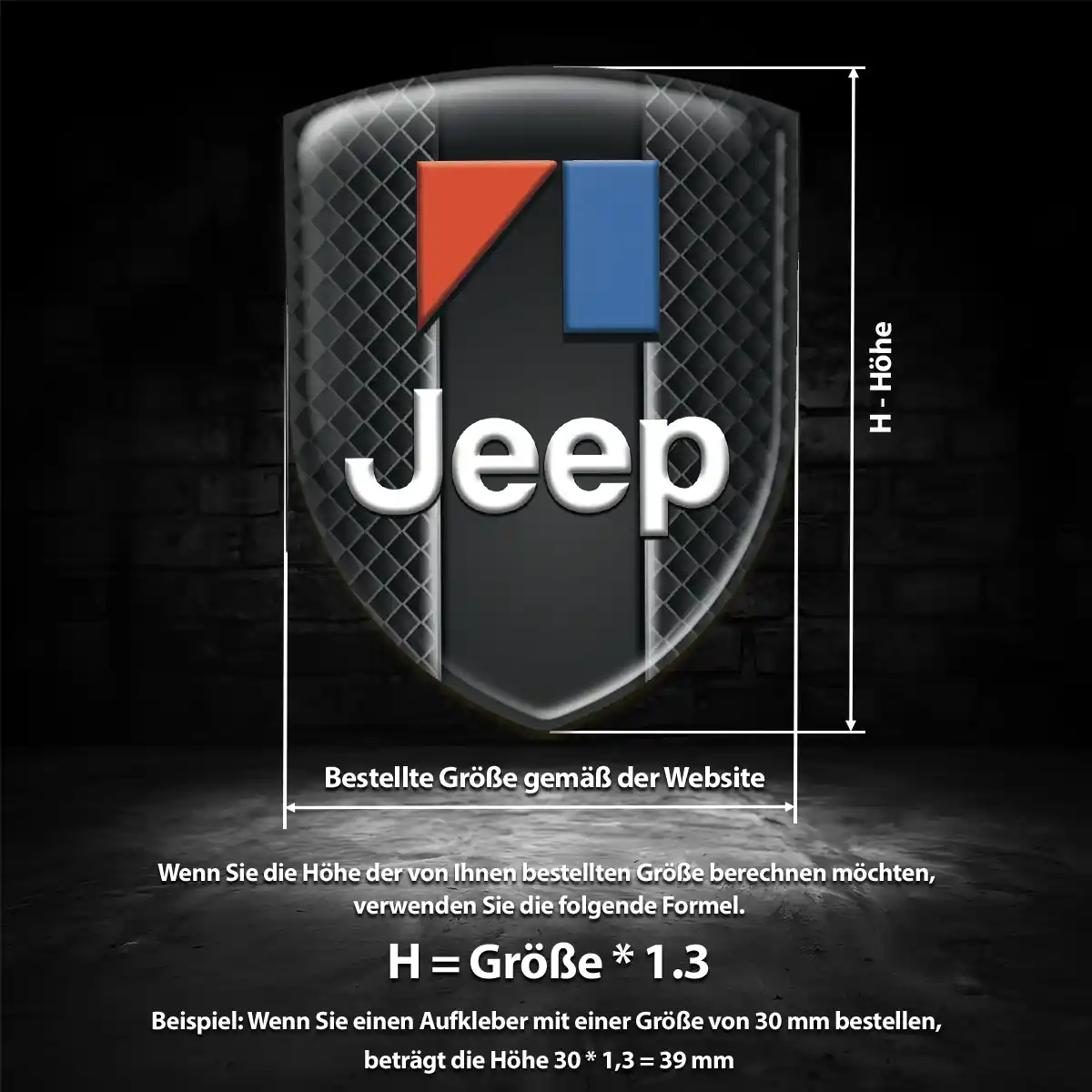 Jeep 3D Gel Aufkleber Emblem Auto Hohe Qualität
