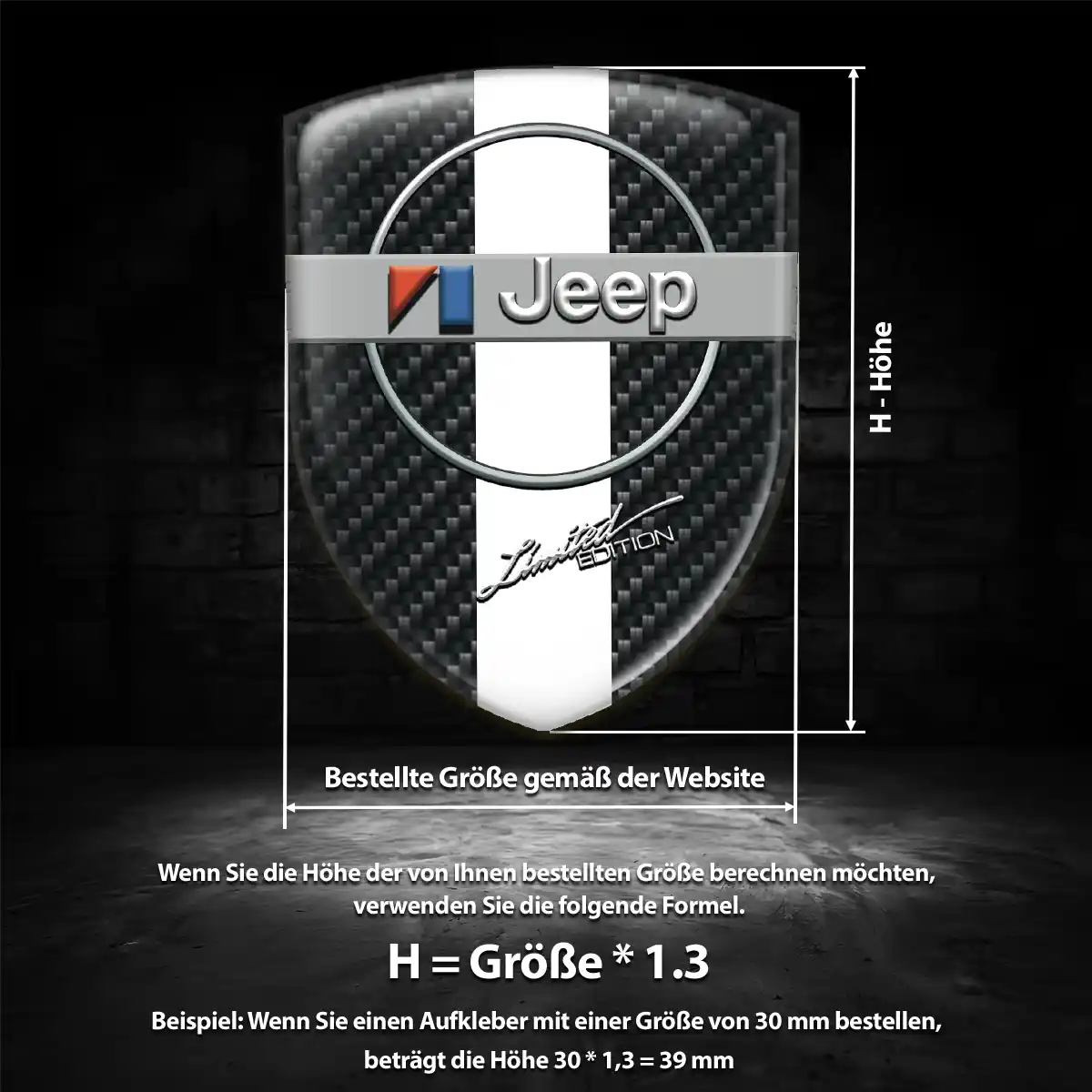 Jeep 3D Gel Aufkleber Emblem Auto Limitierte Auflage