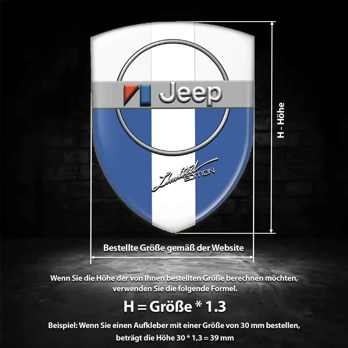 Jeep 3D Gel Aufkleber Emblem Auto Luxus-Edition