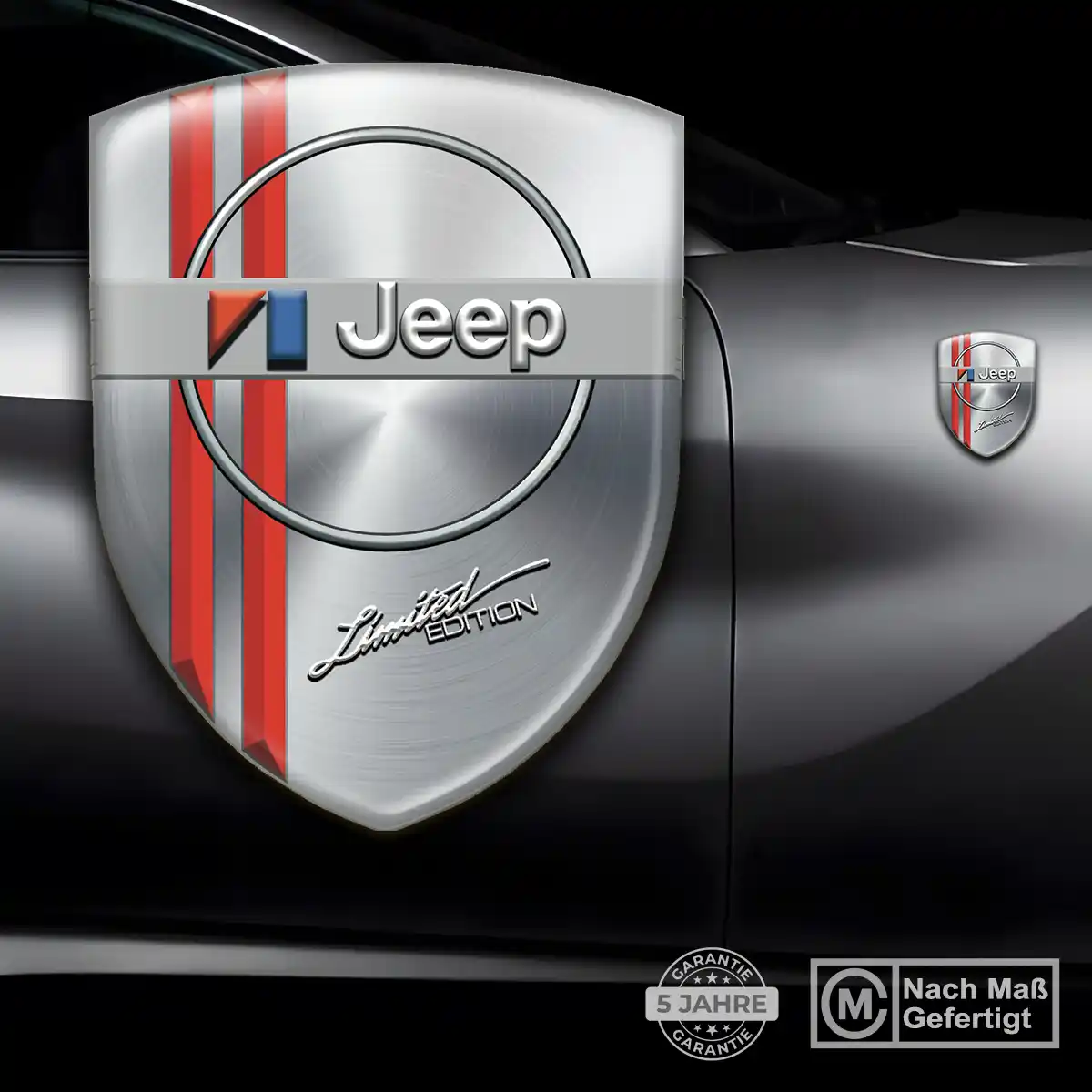 Jeep 3D Gel Aufkleber Emblem Auto Markenedition