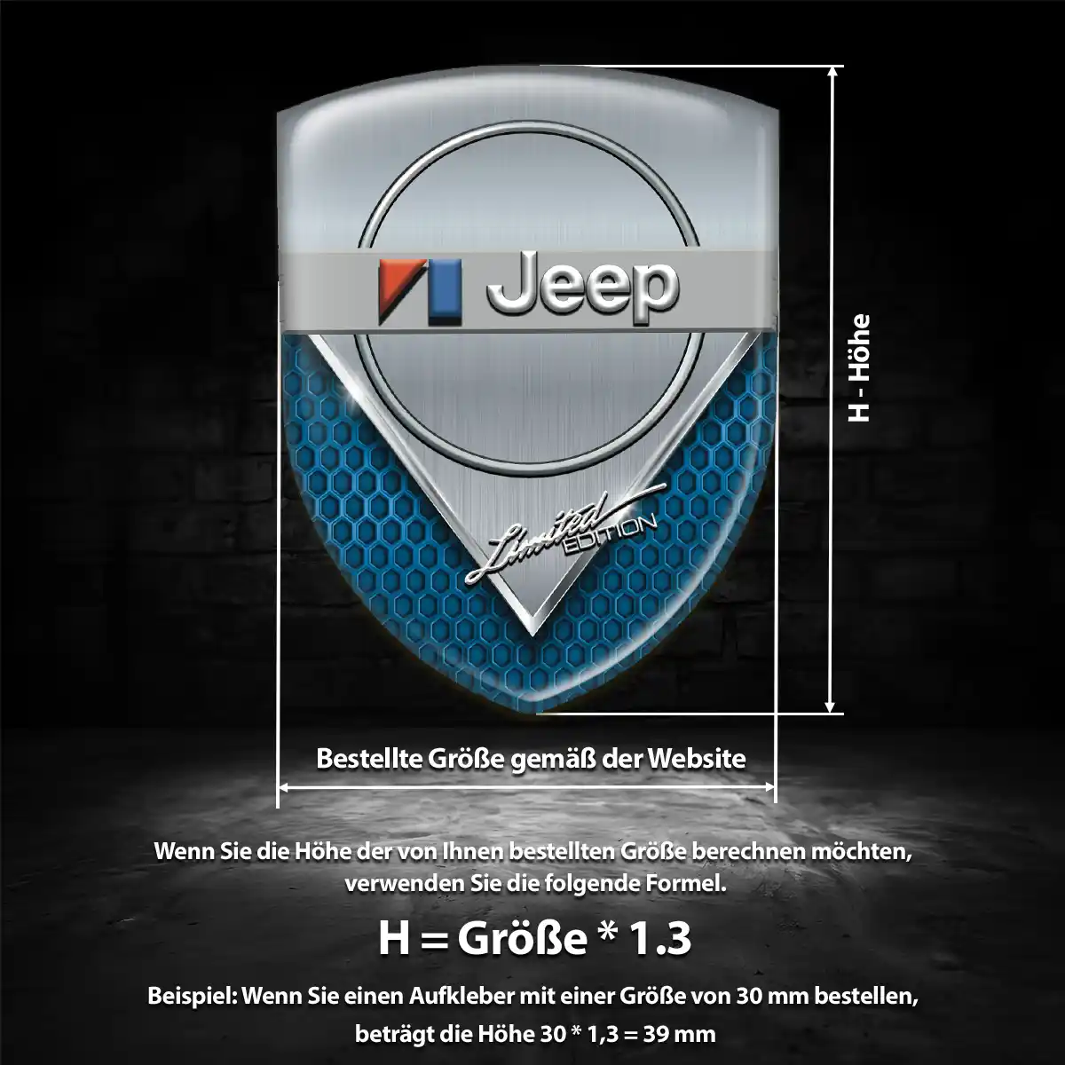 Jeep 3D Gel Aufkleber Emblem Auto Stilvolles Design