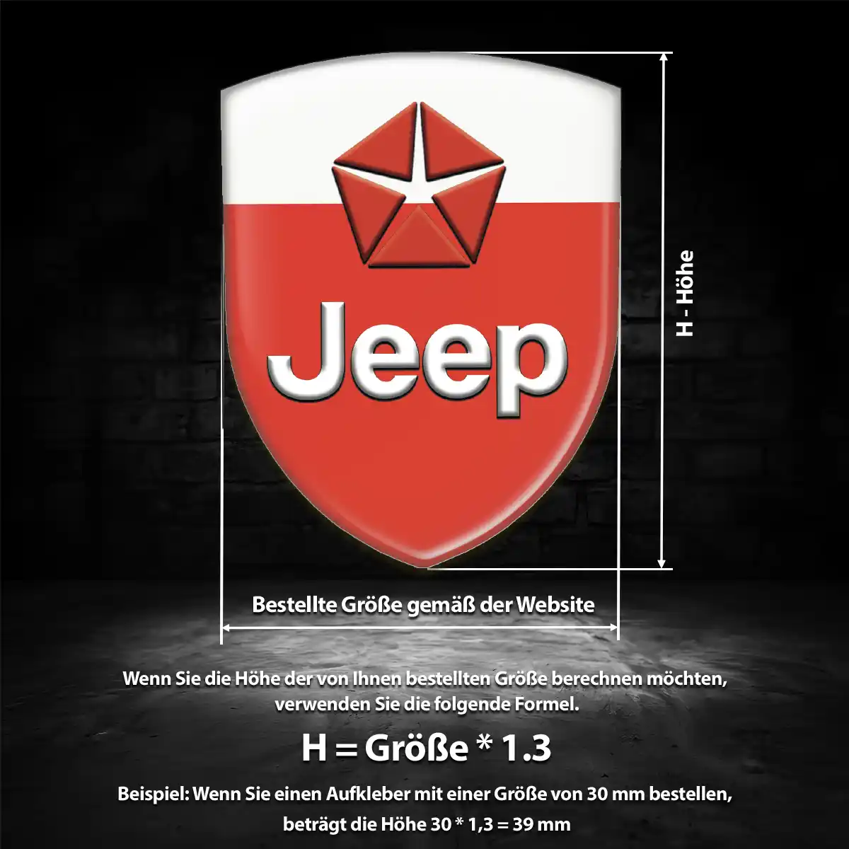 Jeep 3D Gel Aufkleber Emblem Auto Tuningfahrzeug