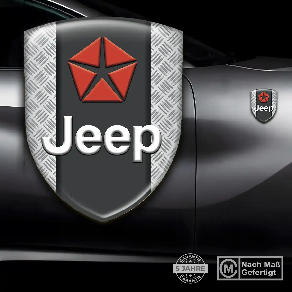Jeep 3D Gel Aufkleber Emblem Edles Design
