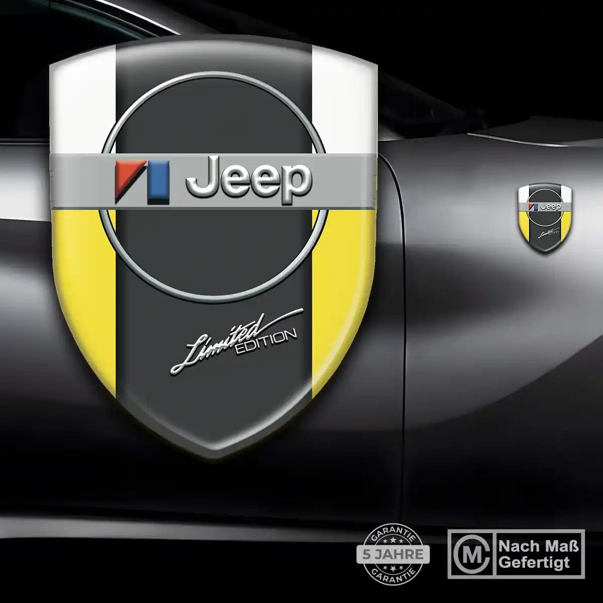 Jeep 3D Gel Aufkleber Emblem Elegantes Design