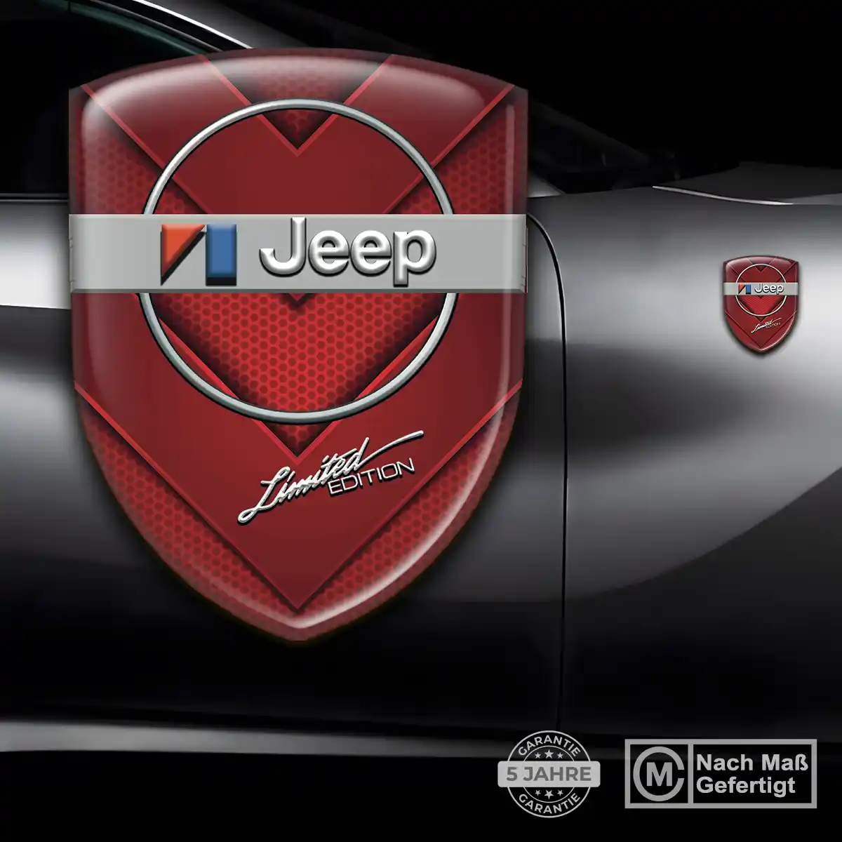 Jeep 3D Gel Aufkleber Emblem Hochwertiges Harz