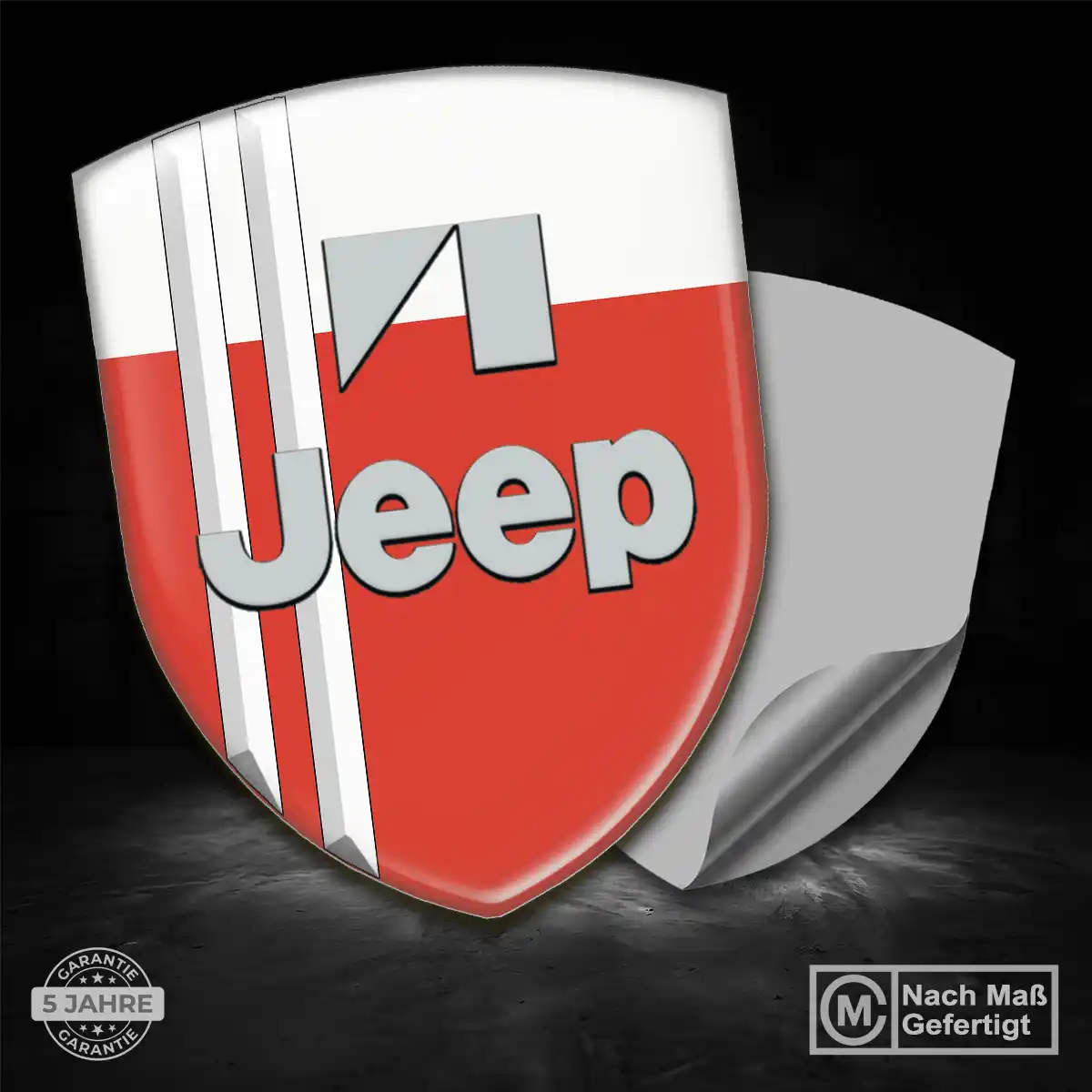 Jeep 3D Gel Aufkleber Emblem Interieurdesign