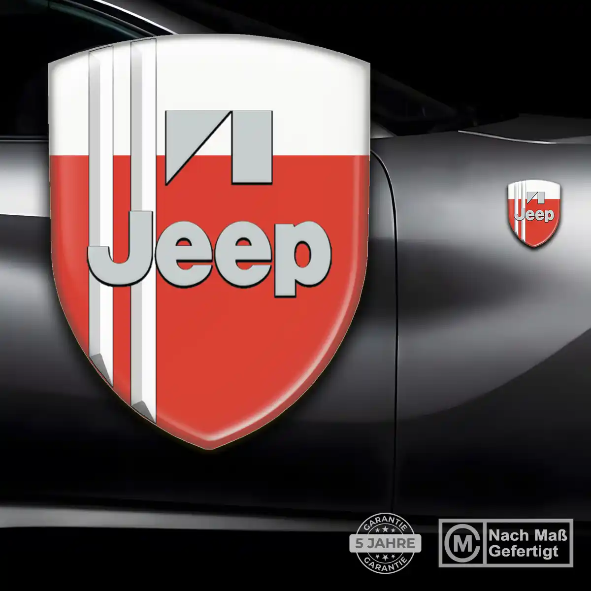 Jeep 3D Gel Aufkleber Emblem Interieurdesign