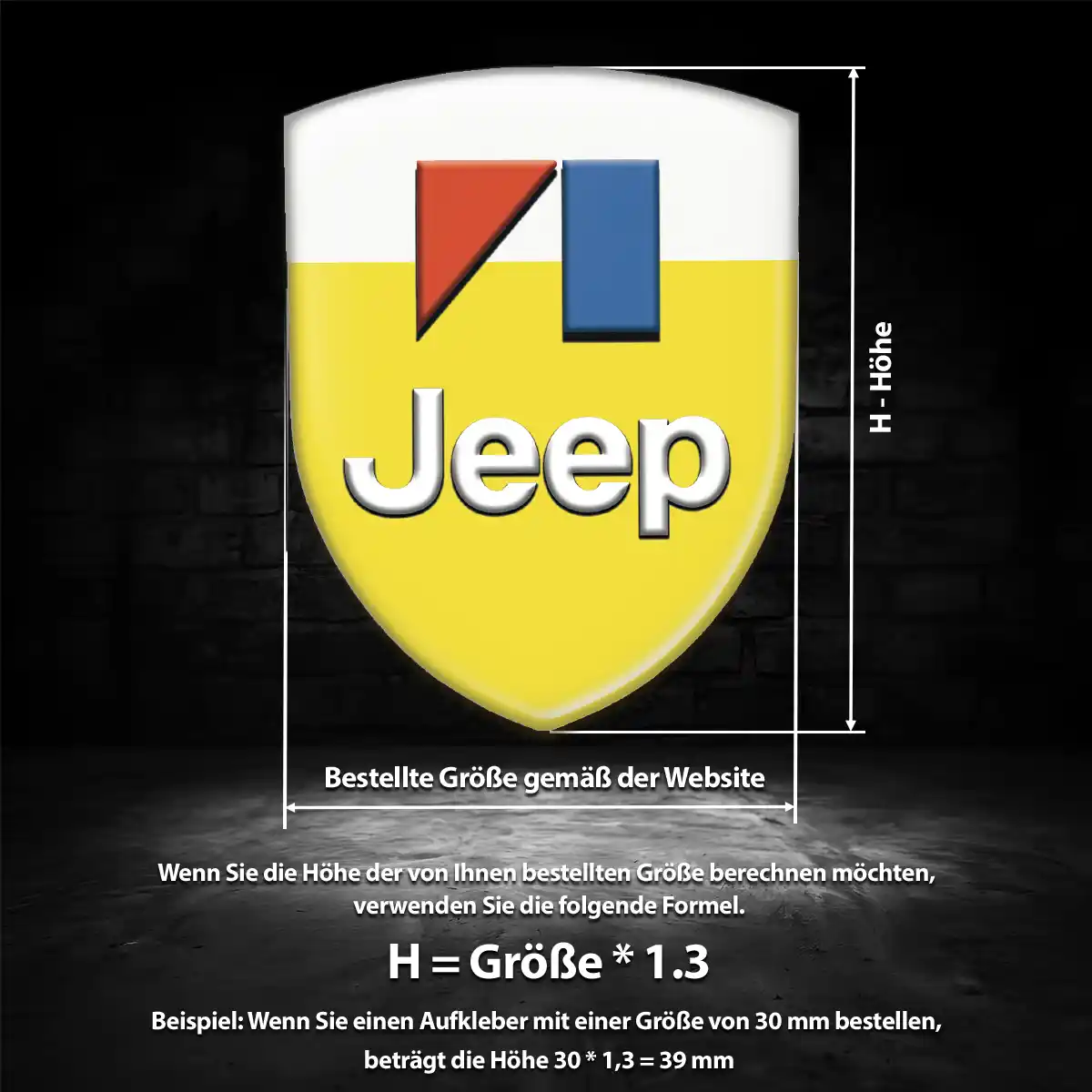 Jeep 3D Gel Aufkleber Emblem Markenedition