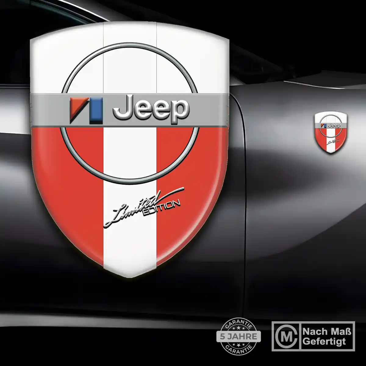 Jeep 3D Gel Aufkleber Emblem Premium-Edition