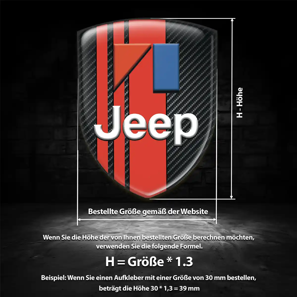 Jeep 3D Gel Aufkleber Emblem Stilvolles Design