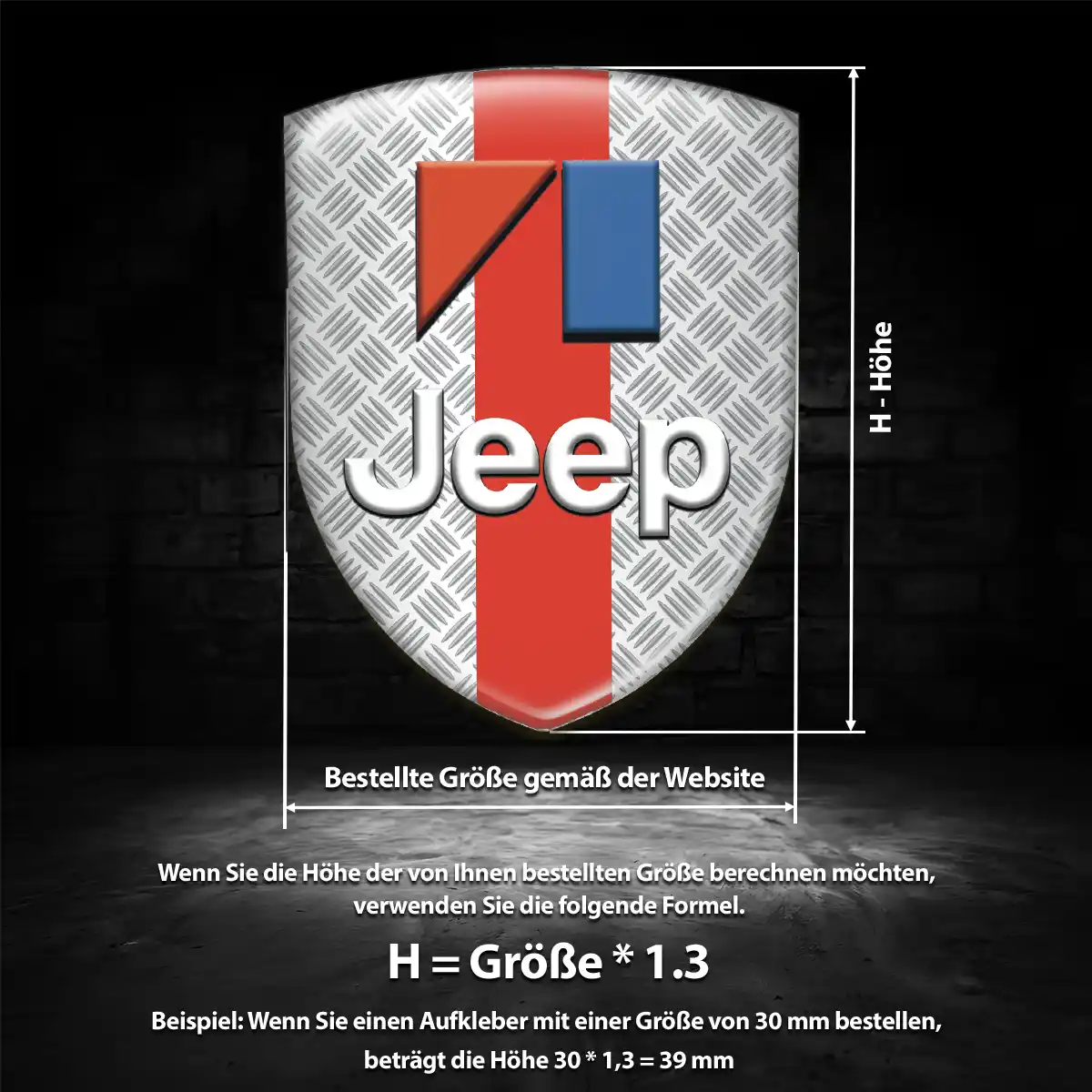 Jeep 3D Gel Aufkleber Emblem Tuningfahrzeug