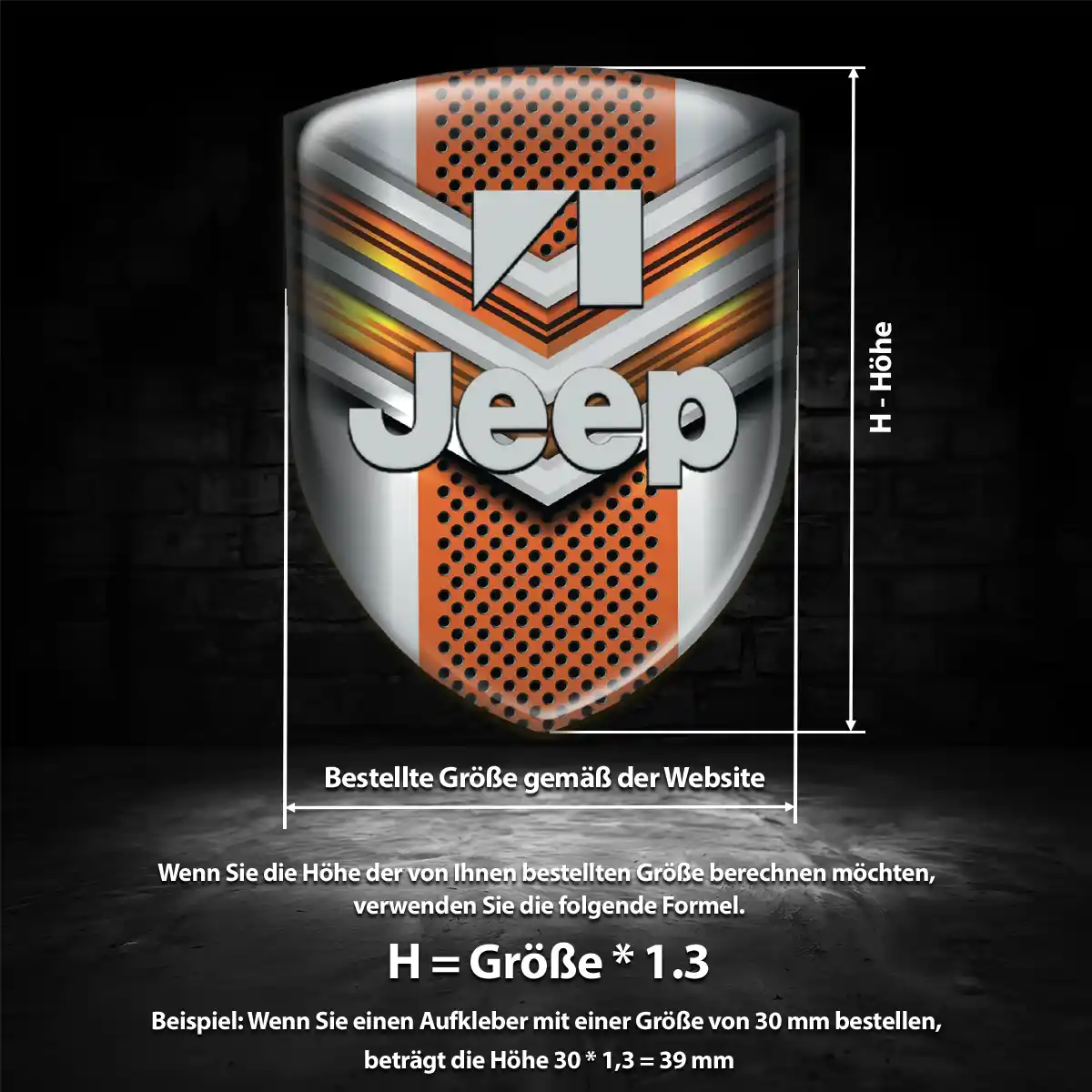 Jeep 3D Gel Aufkleber Embleme Anspruchsvolles Design