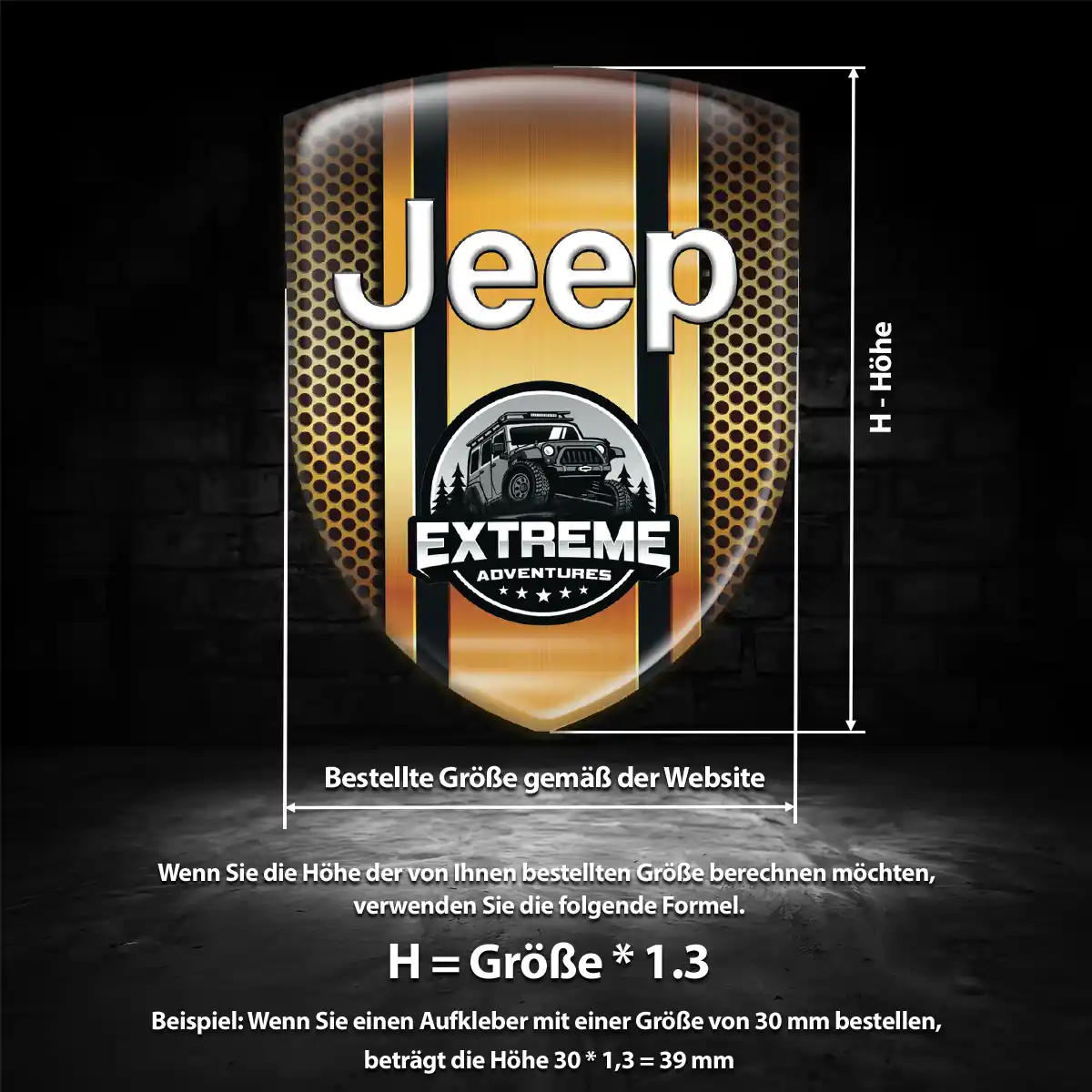 Jeep 3D Gel Aufkleber Embleme Auto Elegantes Design