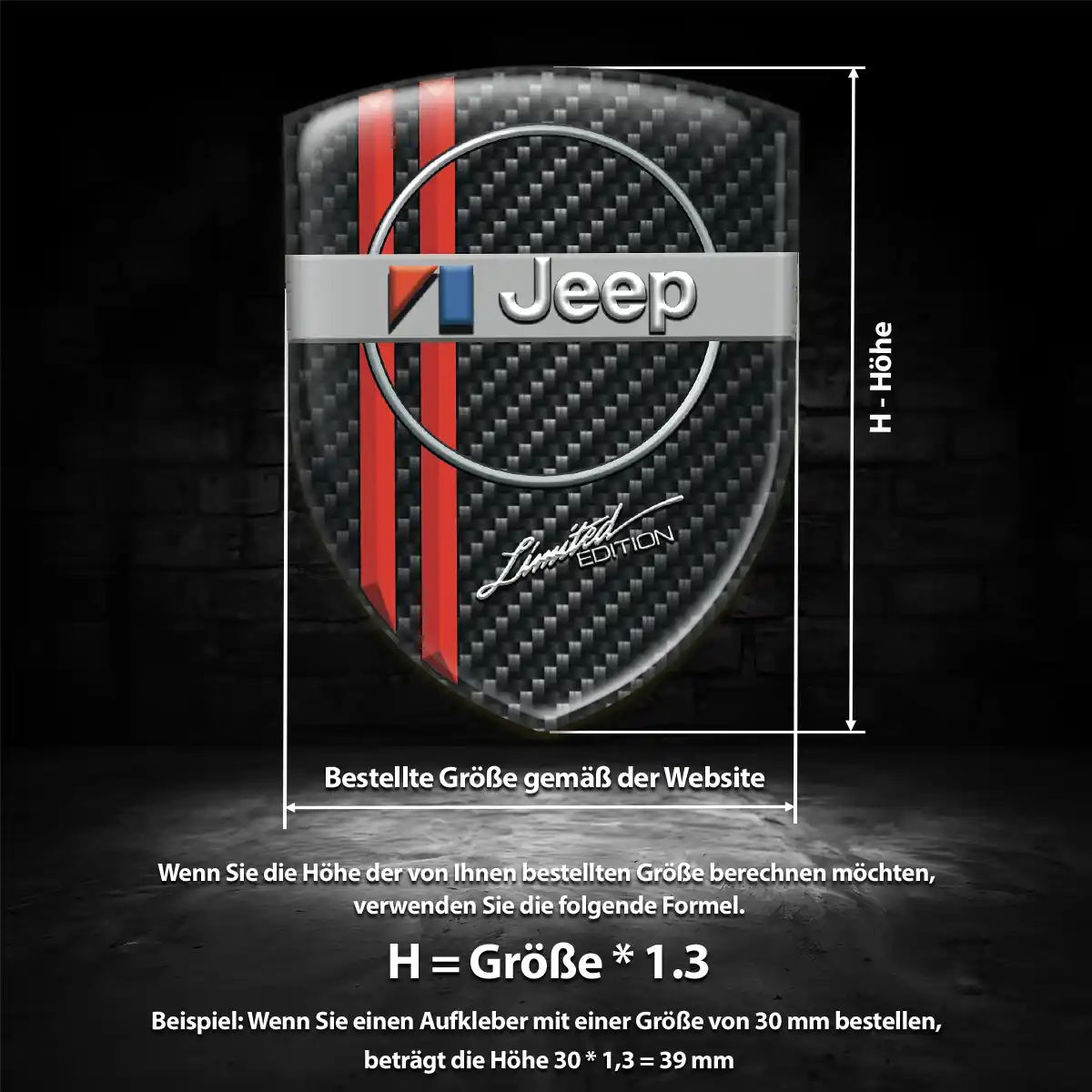 Jeep 3D Gel Aufkleber Embleme Auto Exterieurdesign
