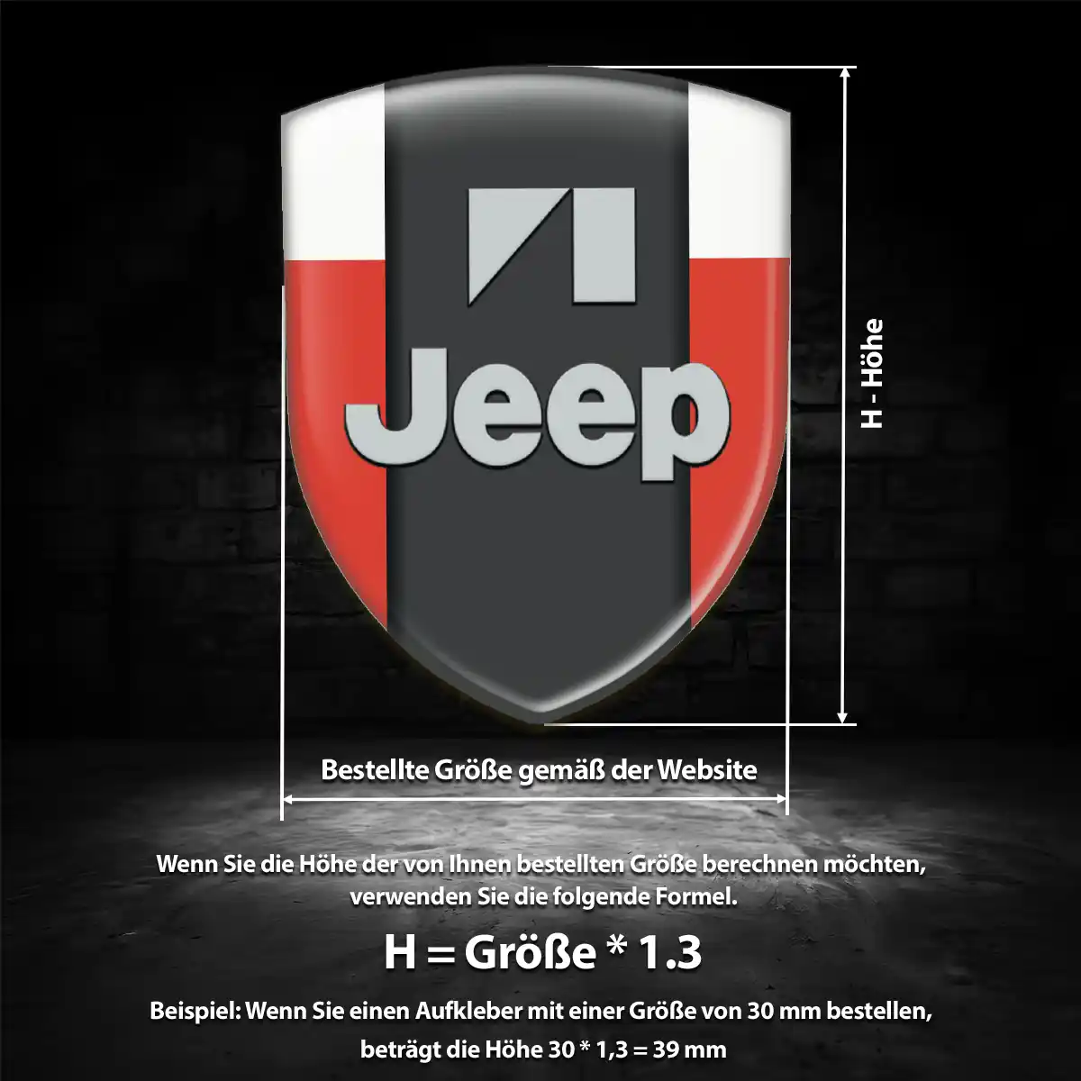 Jeep 3D Gel Aufkleber Embleme Auto Interieurdesign