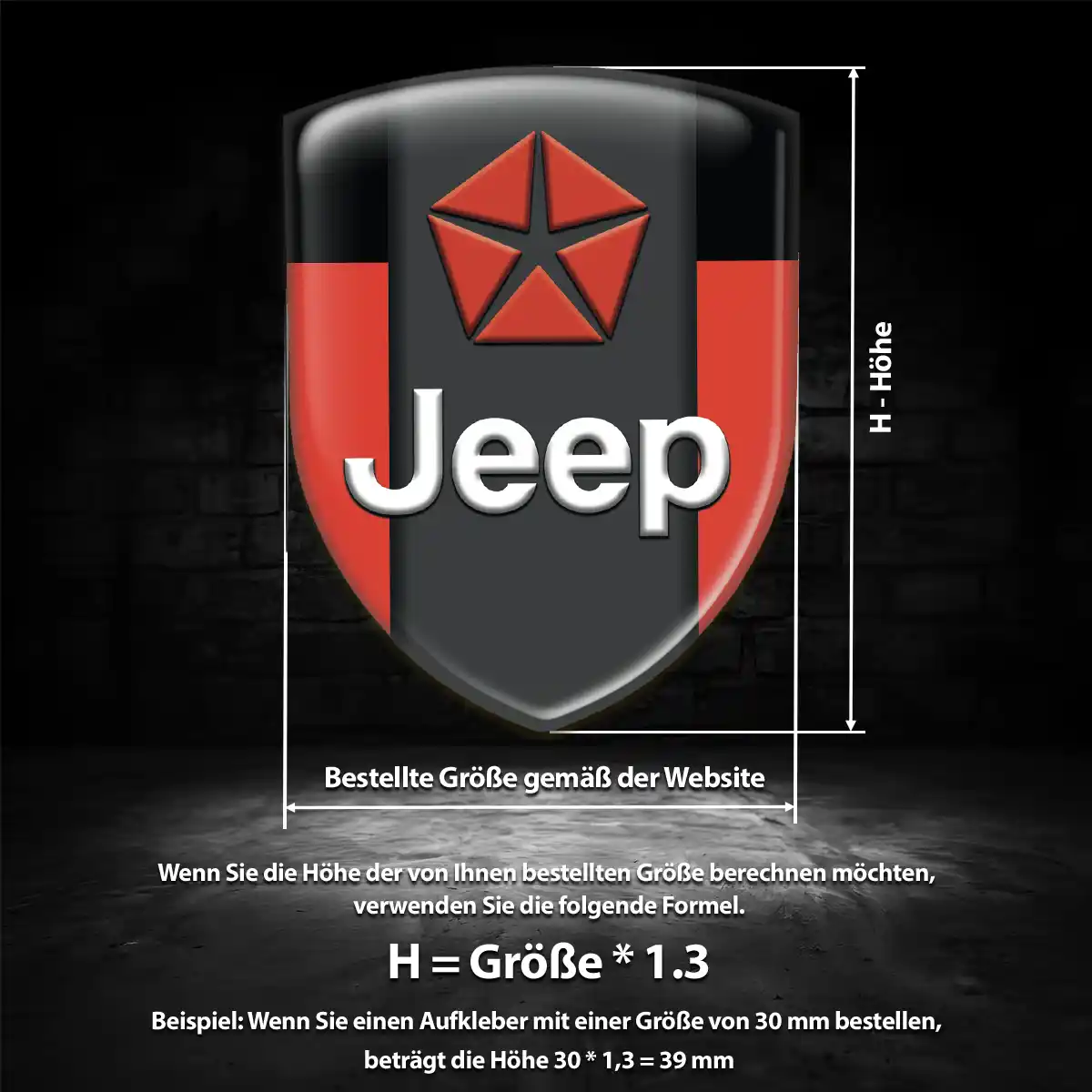 Jeep 3D Gel Aufkleber Embleme Auto Premium-Edition