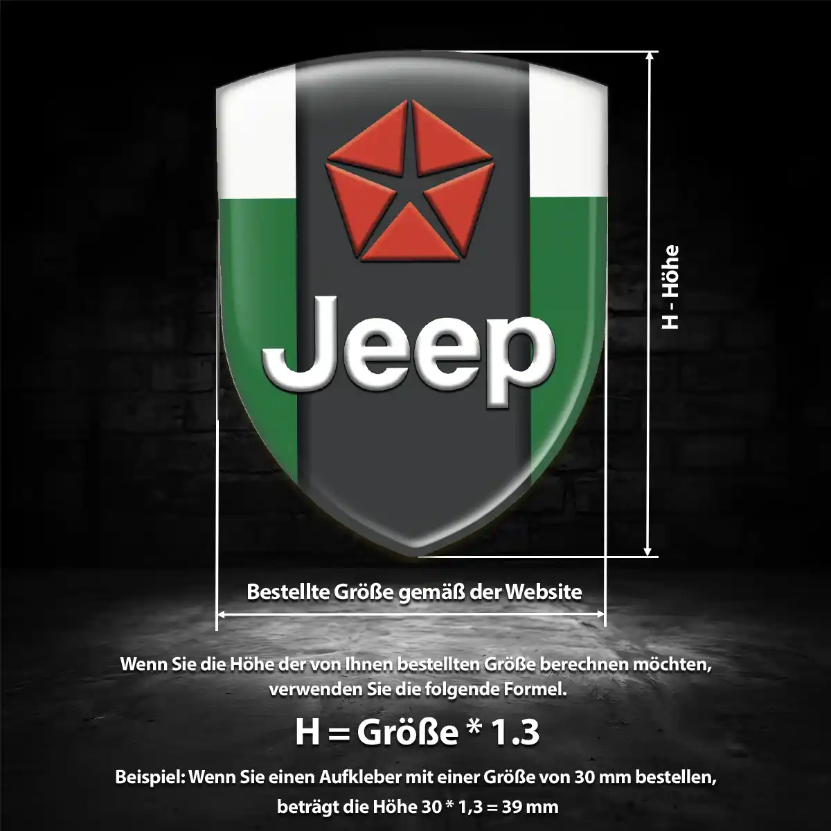 Jeep 3D Gel Aufkleber Embleme Auto Tuningfahrzeug