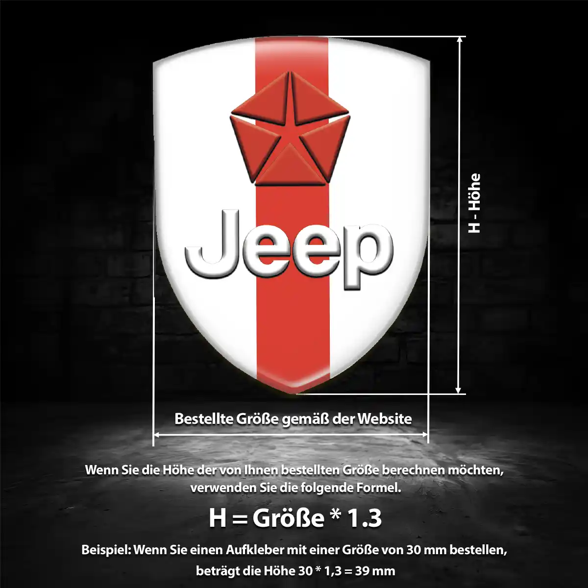 Jeep 3D Gel Aufkleber Embleme Edles Design