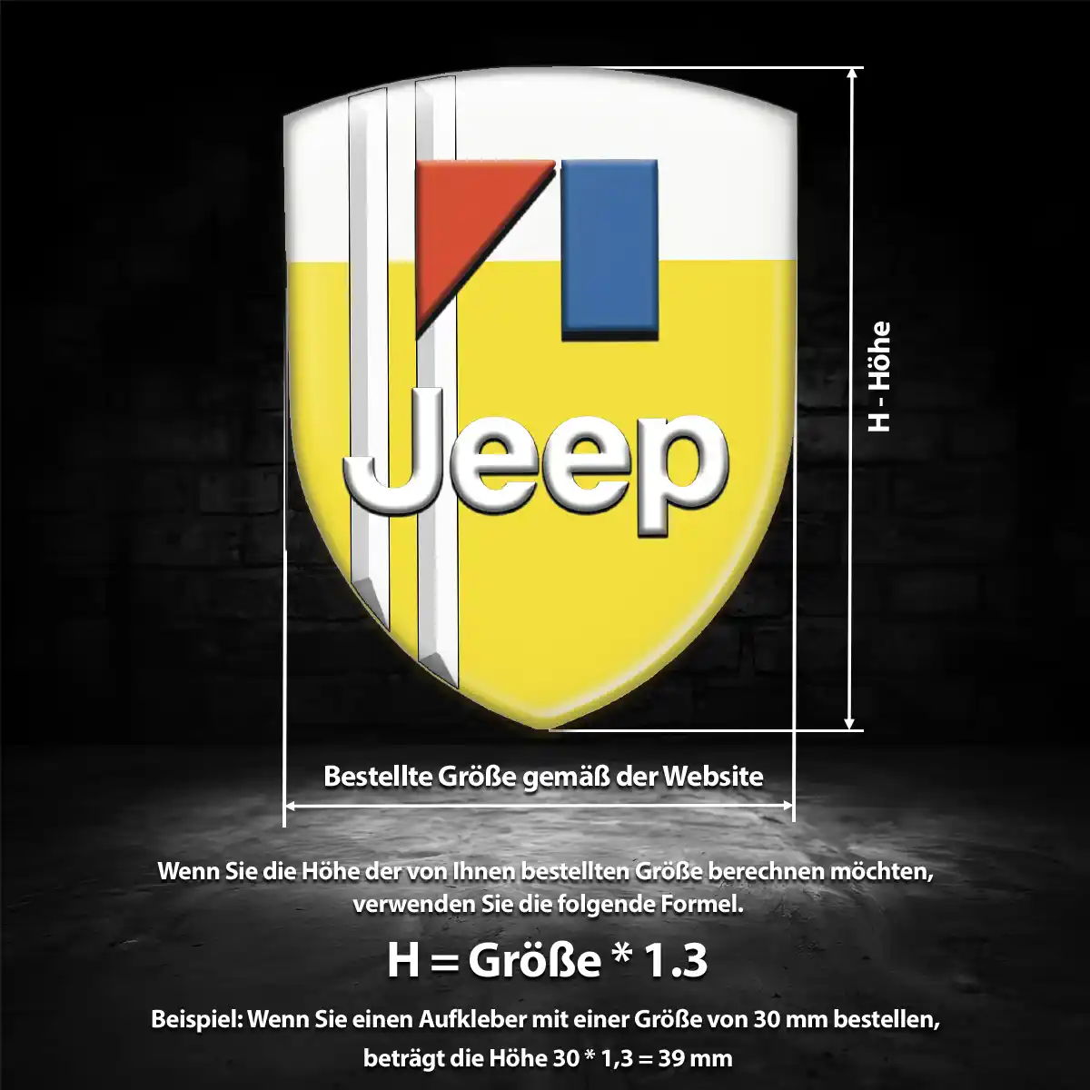 Jeep 3D Gel Aufkleber Embleme Elegantes Design
