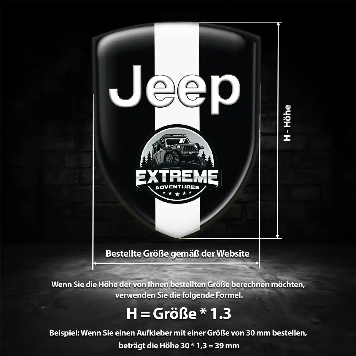 Jeep 3D Gel Aufkleber Embleme Erstklassige Qualität