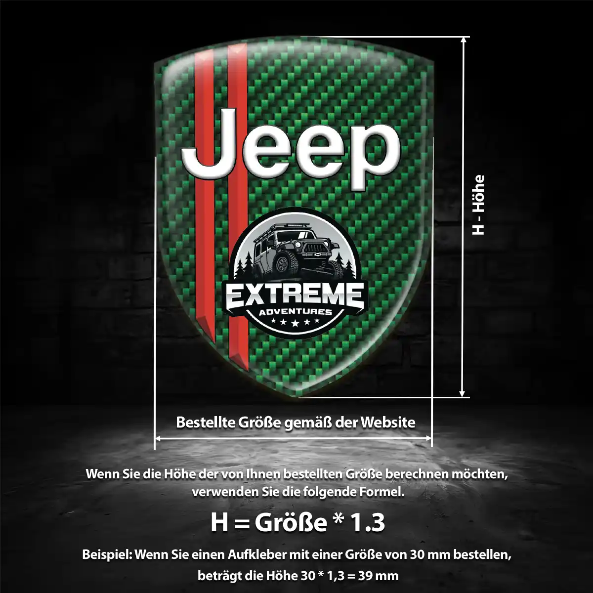 Jeep 3D Gel Aufkleber Embleme Exterieurdesign
