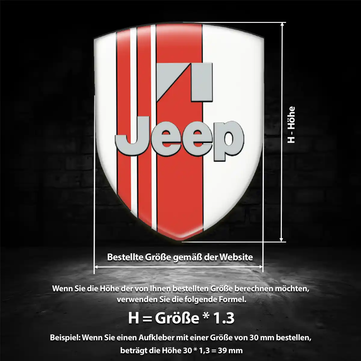 Jeep 3D Gel Aufkleber Embleme Hochwertiges Harz