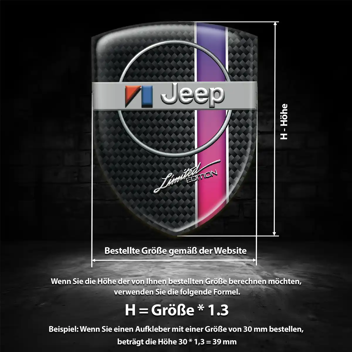 Jeep 3D Gel Aufkleber Embleme Luxus-Edition