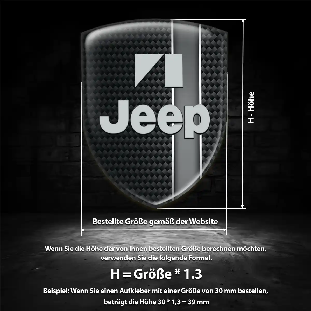 Jeep 3D Gel Aufkleber Embleme Markenedition