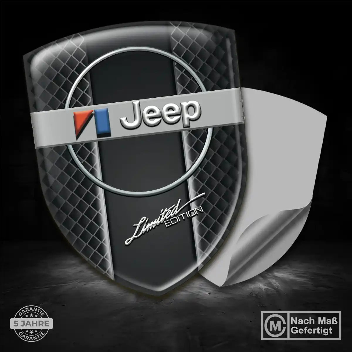 Jeep 3D Gel Aufkleber Modernes Design