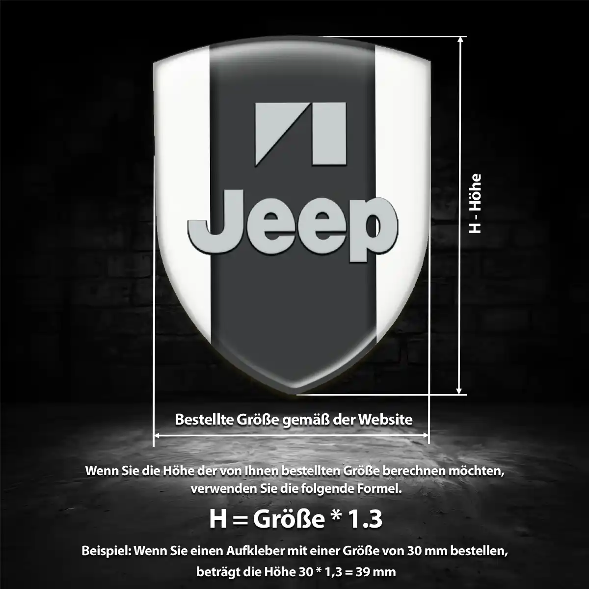 Jeep 3D Gel Aufkleber Premium-Edition