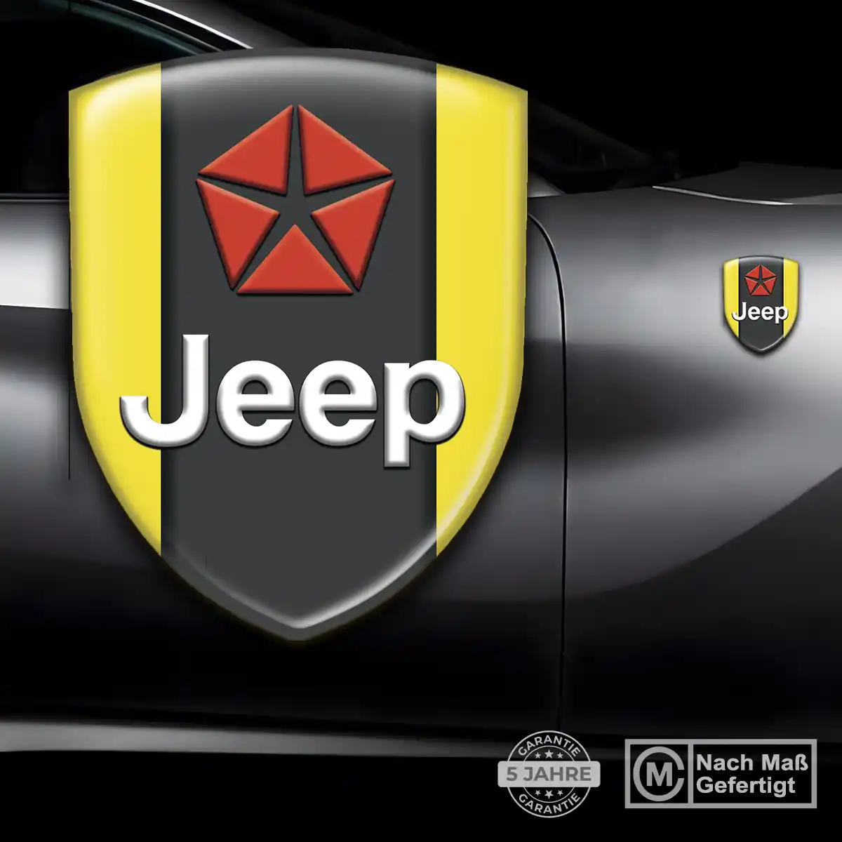 Jeep 3D Gel Aufkleber Silikon Anspruchsvolles Design