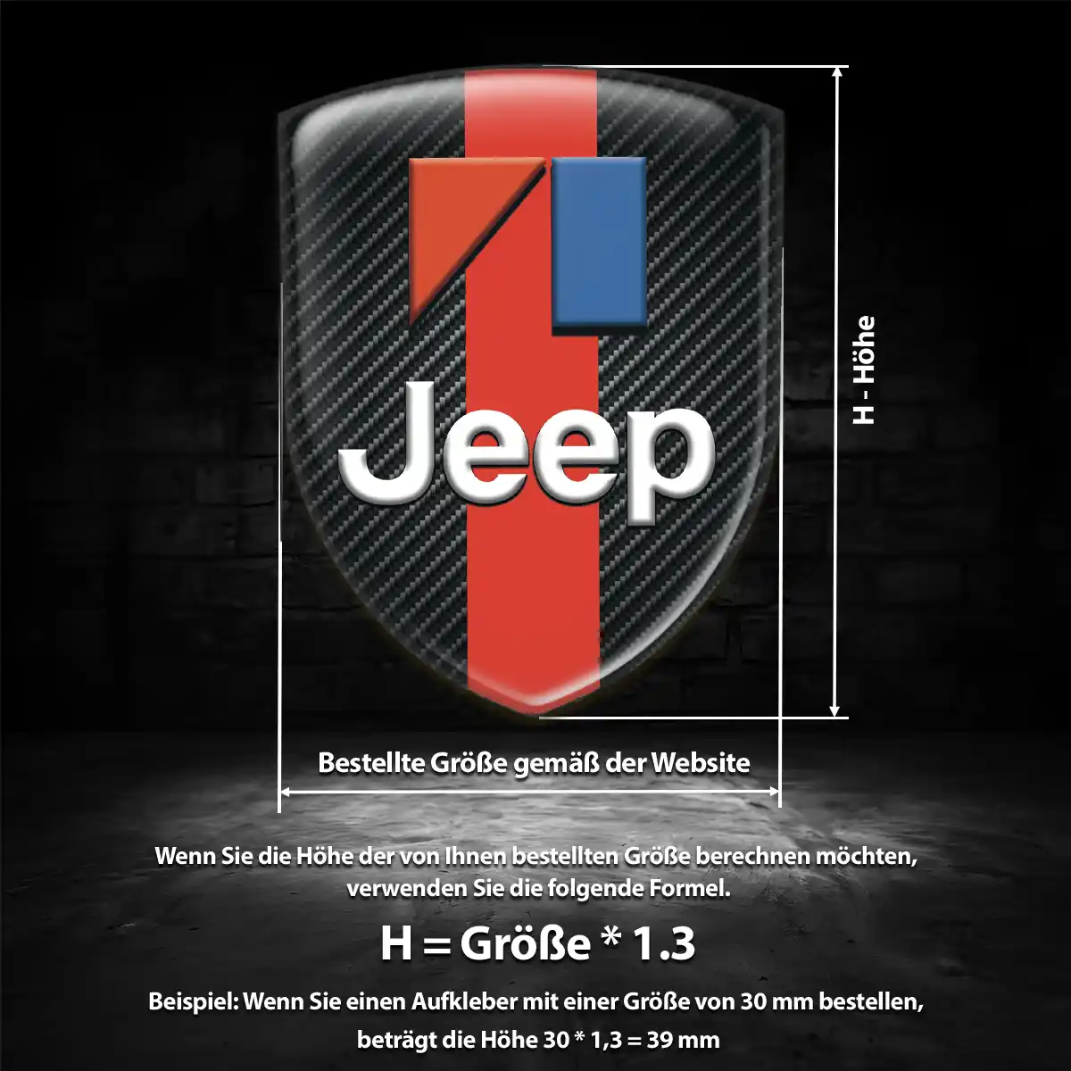 Jeep 3D Gel Aufkleber Silikon Ausdrucksstarkes Design