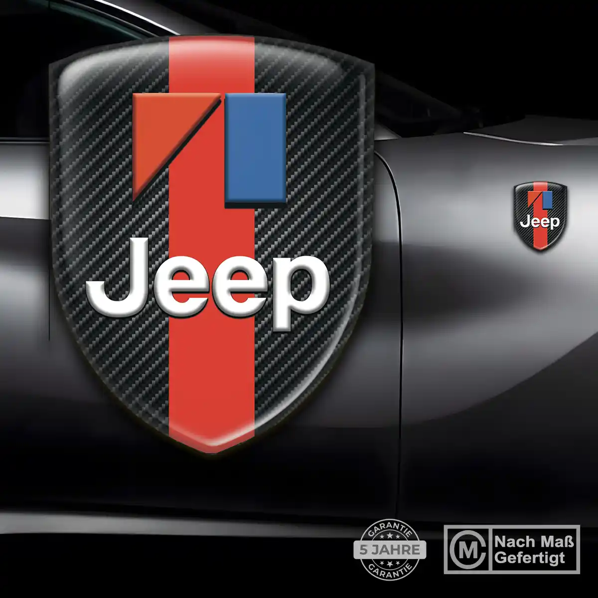 Jeep 3D Gel Aufkleber Silikon Ausdrucksstarkes Design