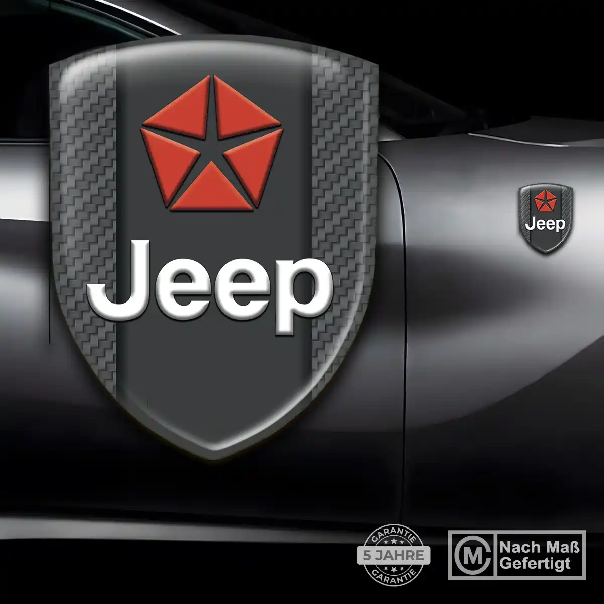 Jeep 3D Gel Aufkleber Silikon Auto Elegantes Design