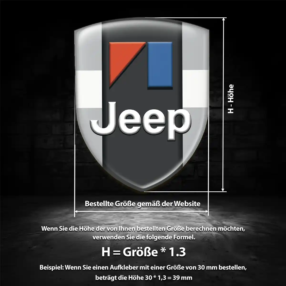 Jeep 3D Gel Aufkleber Silikon Auto Exterieurdesign