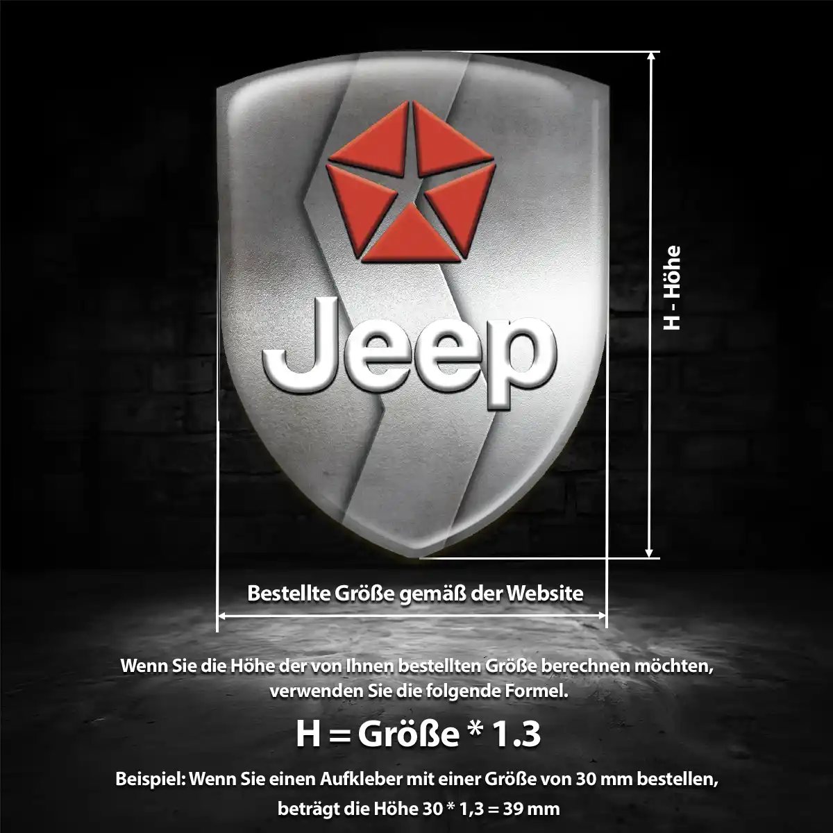 Jeep 3D Gel Aufkleber Silikon Auto Limitierte Auflage