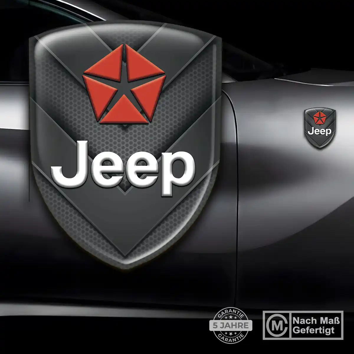 Jeep 3D Gel Aufkleber Silikon Auto Markenedition