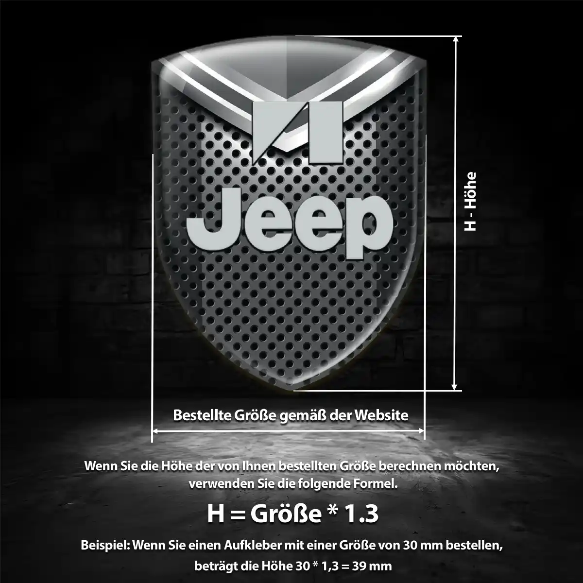 Jeep 3D Gel Aufkleber Silikon Auto Modernes Design
