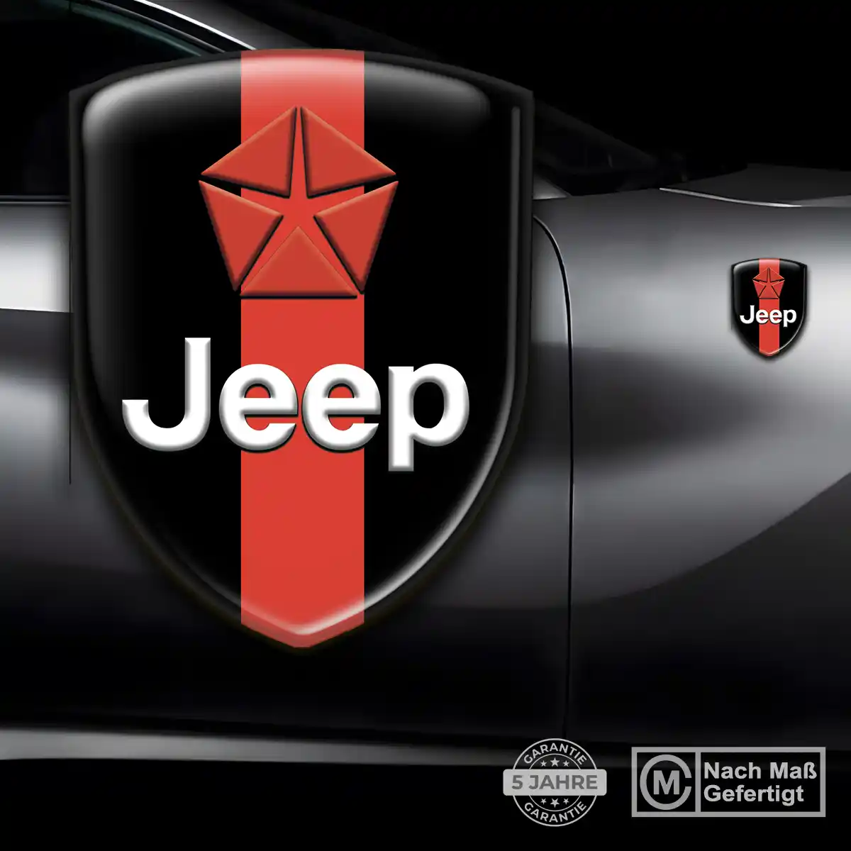 Jeep 3D Gel Aufkleber Silikon Auto Premiumqualität