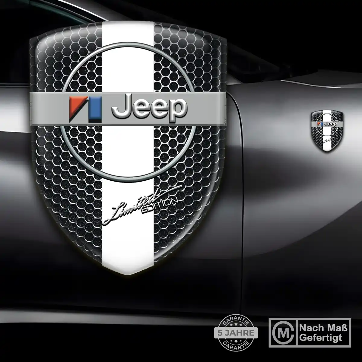 Jeep 3D Gel Aufkleber Silikon Auto Tuningfahrzeug