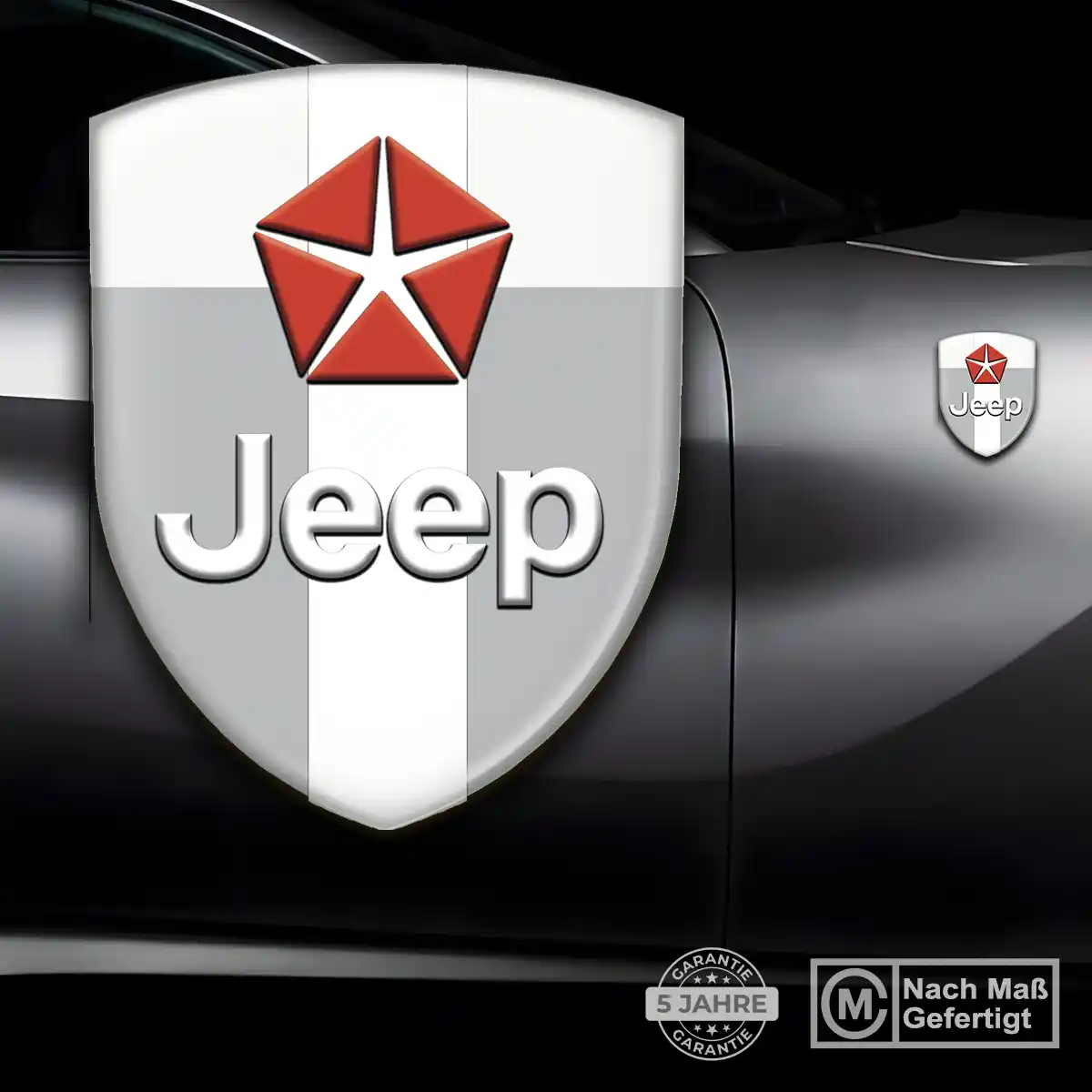 Jeep 3D Gel Aufkleber Silikon Edles Design