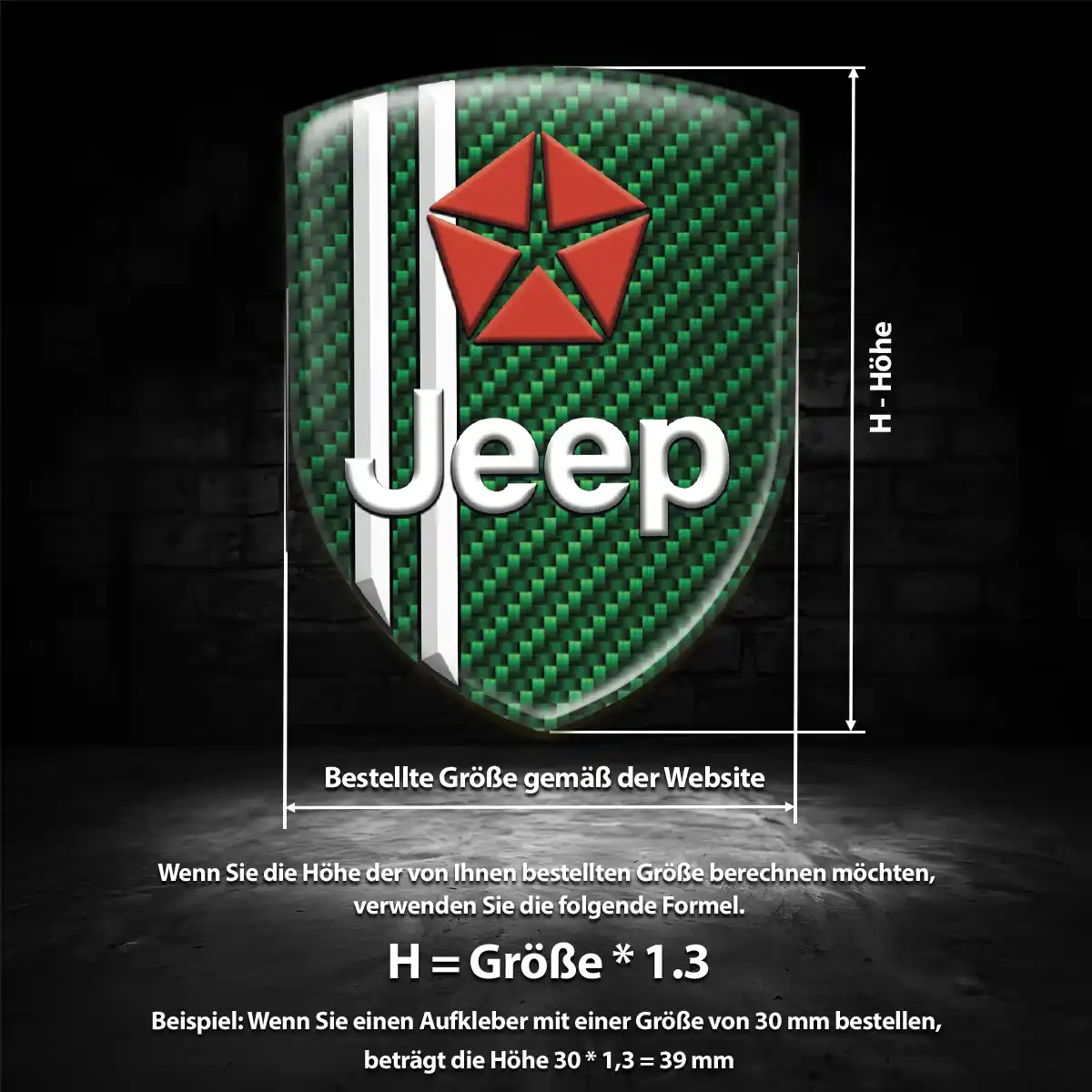 Jeep 3D Gel Aufkleber Silikon Exterieurdesign