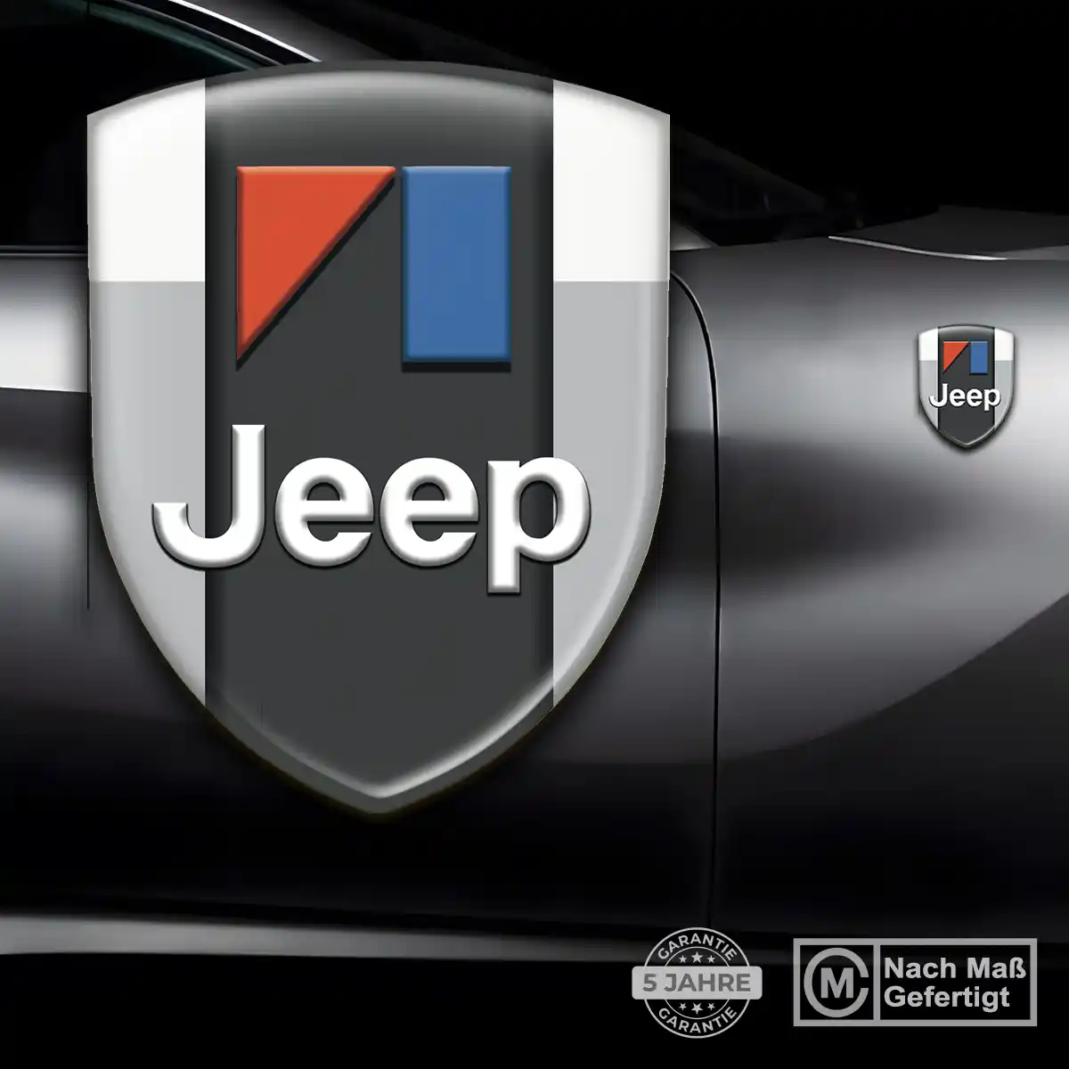 Jeep 3D Gel Aufkleber Silikon Markenedition